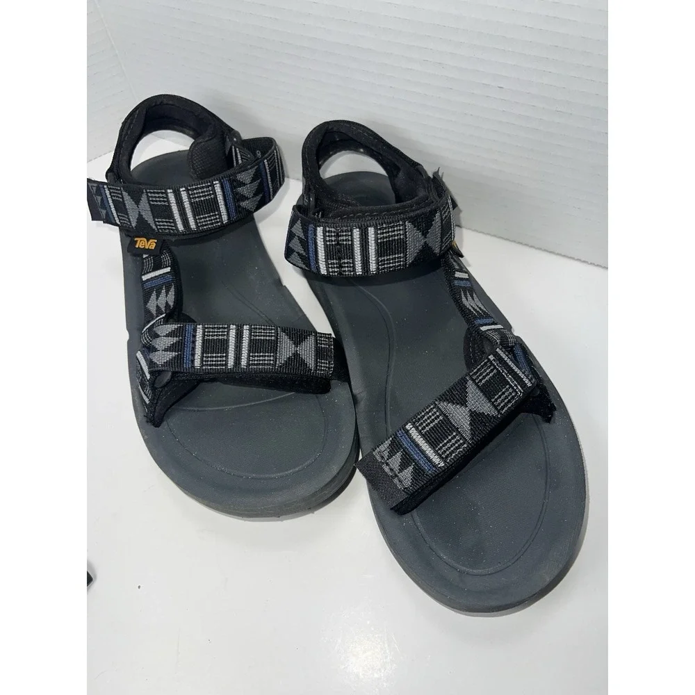 Teva Original Premier Mens Size S-M 8 Sandals Black Aztec Southwest Hiking Comfy